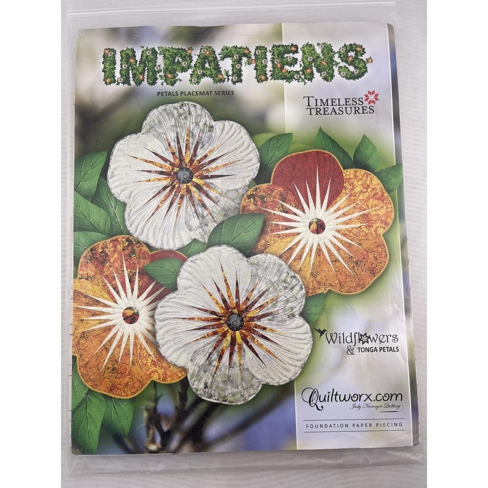 Timeless Treasures "Impatiens" Petals Placemats Series By Quiltworx 2016